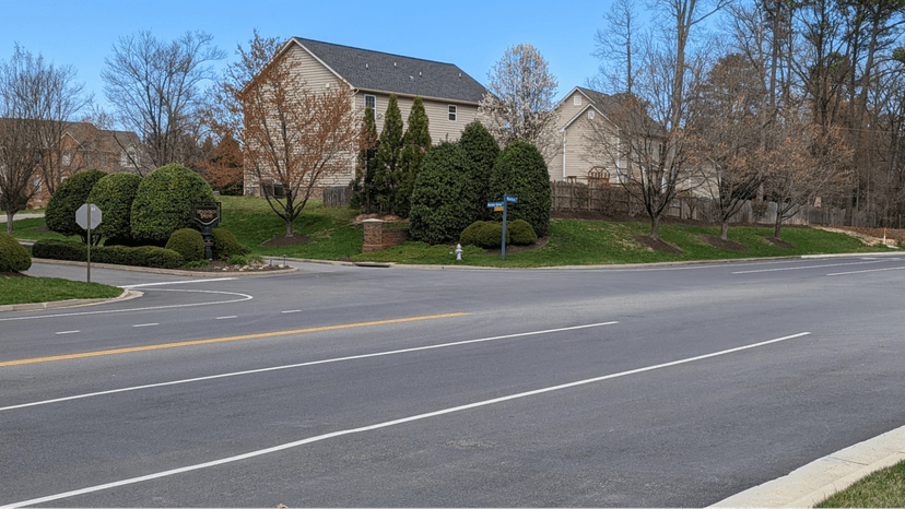 An intersection with more safety features built in.